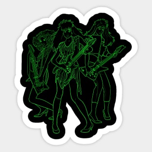 Jem's Misfit Band - Green Sticker